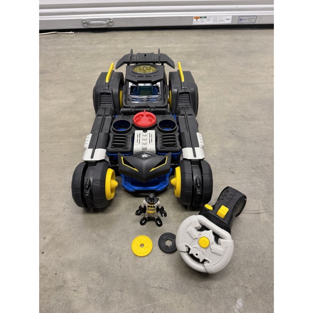 Fisher Price Imaginext DC Transforming BATMAN Batmobile R/C Car - Tested Works - Picture 1 of 15